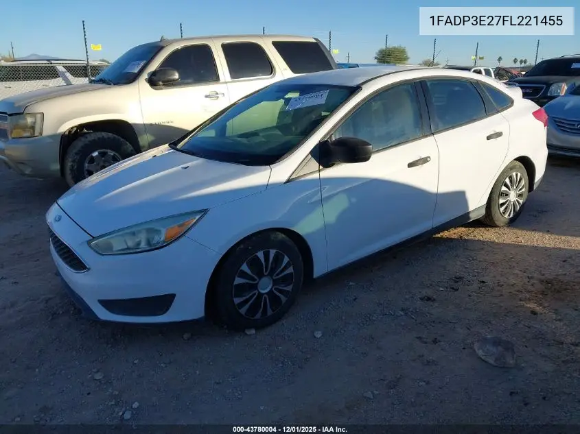 1FADP3E27FL221455 2015 Ford Focus S