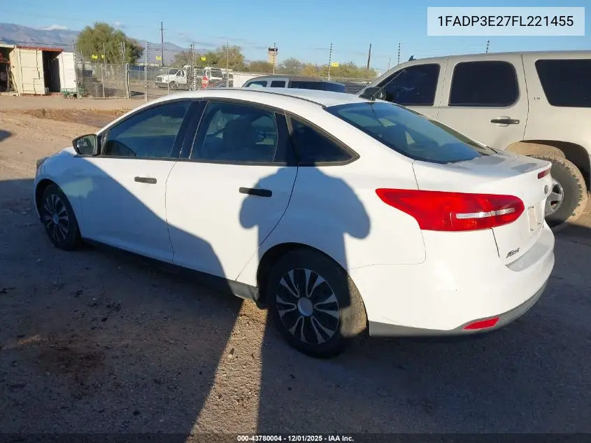 1FADP3E27FL221455 2015 Ford Focus S