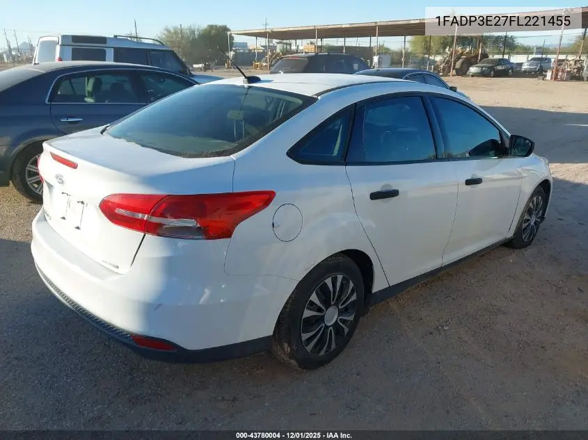 1FADP3E27FL221455 2015 Ford Focus S