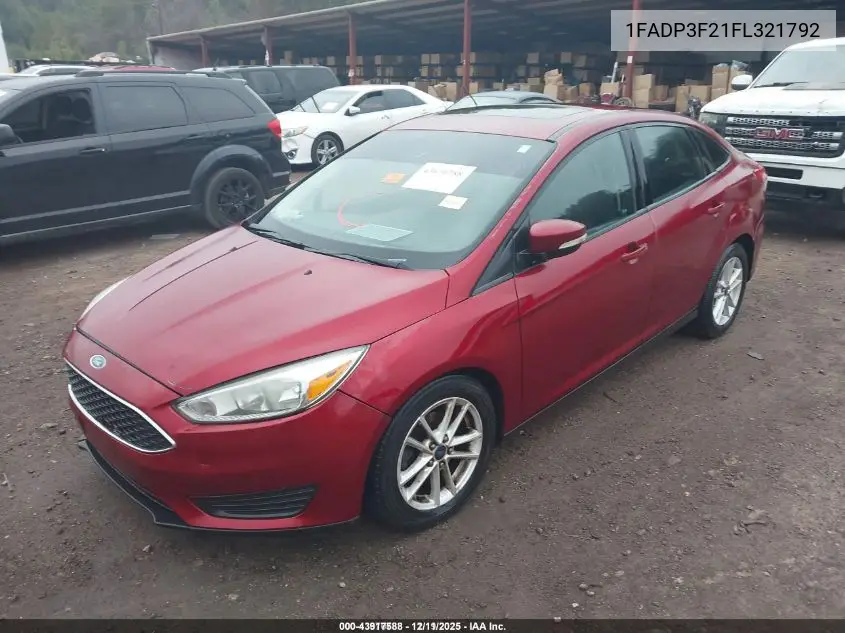 1FADP3F21FL321792 2015 Ford Focus Se