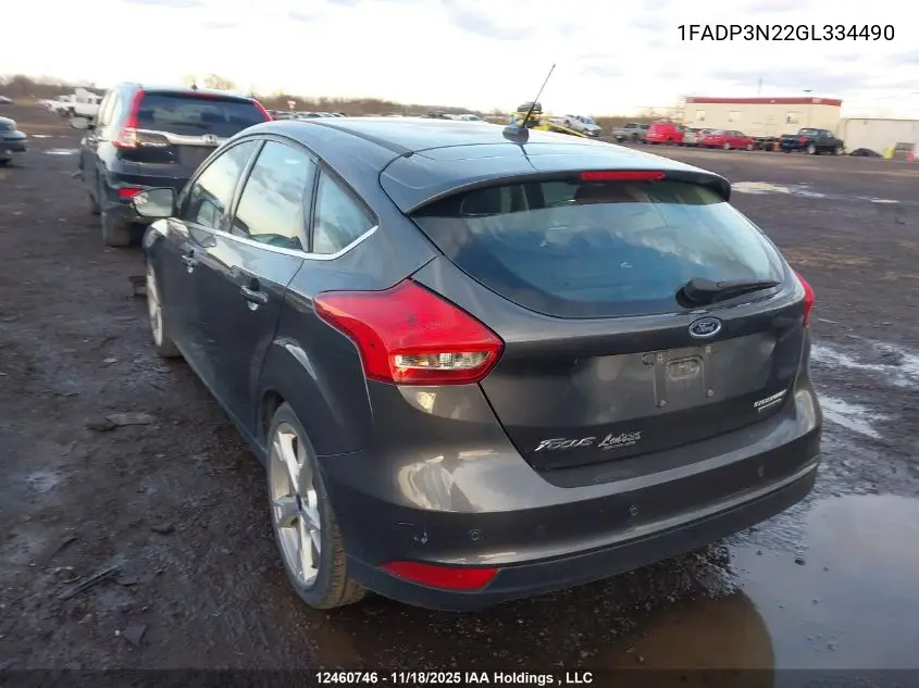 1FADP3N22GL334490 2016 Ford Focus Titanium
