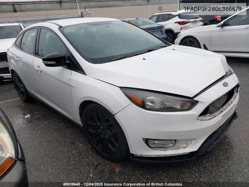1FADP3F28GL366679 2016 Ford Focus Se