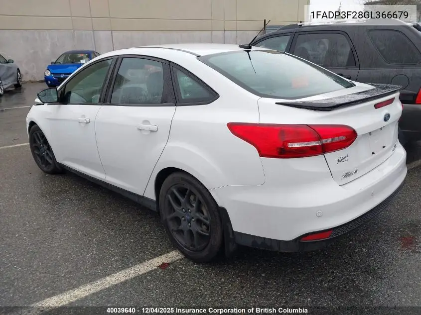 1FADP3F28GL366679 2016 Ford Focus Se