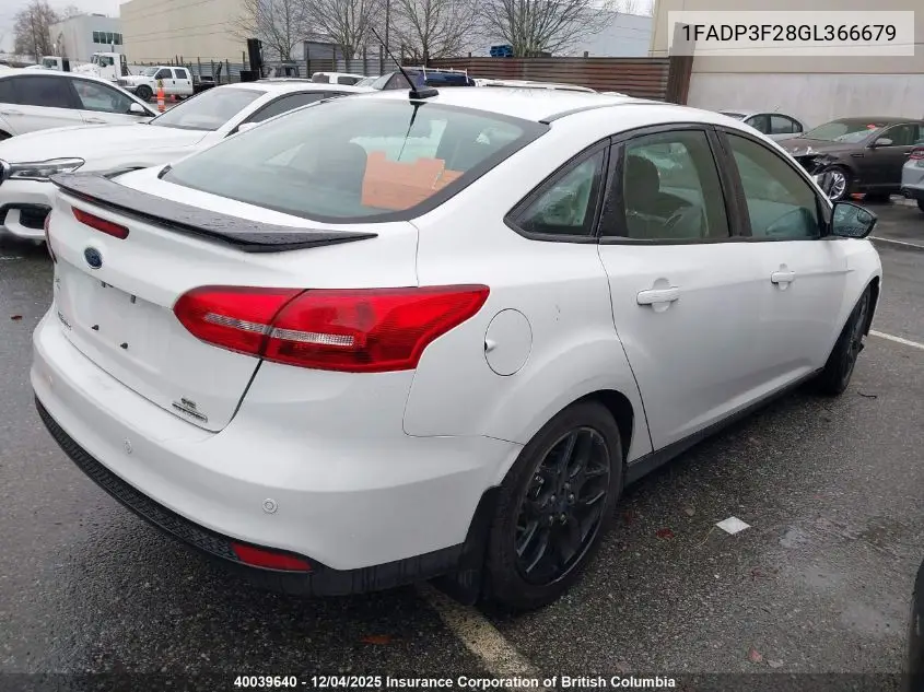 1FADP3F28GL366679 2016 Ford Focus Se