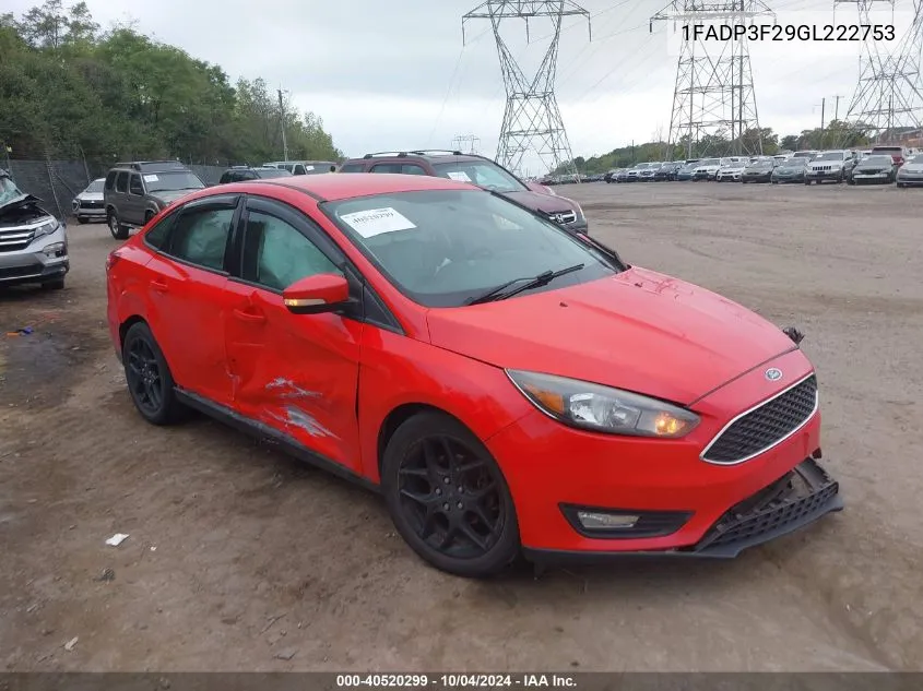 1FADP3F29GL222753 2016 Ford Focus Se