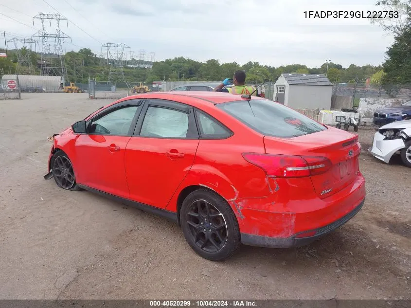 1FADP3F29GL222753 2016 Ford Focus Se