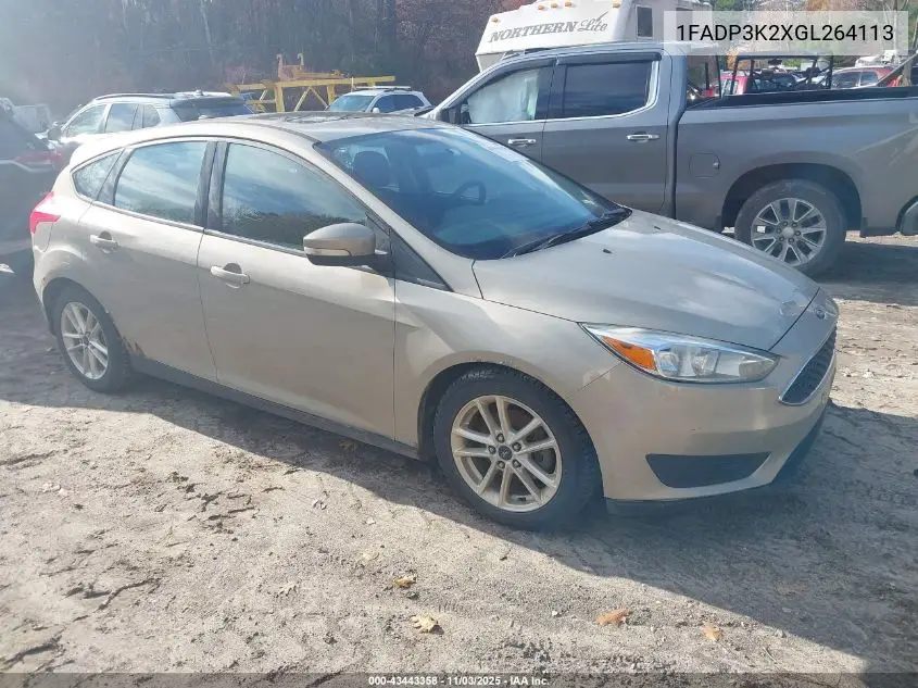 1FADP3K2XGL264113 2016 Ford Focus Se