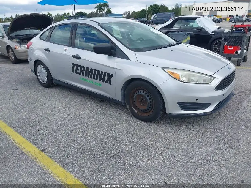 1FADP3E22GL366114 2016 Ford Focus S