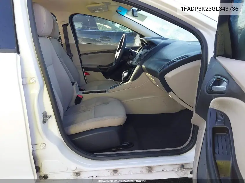 1FADP3K23GL343736 2016 Ford Focus Se