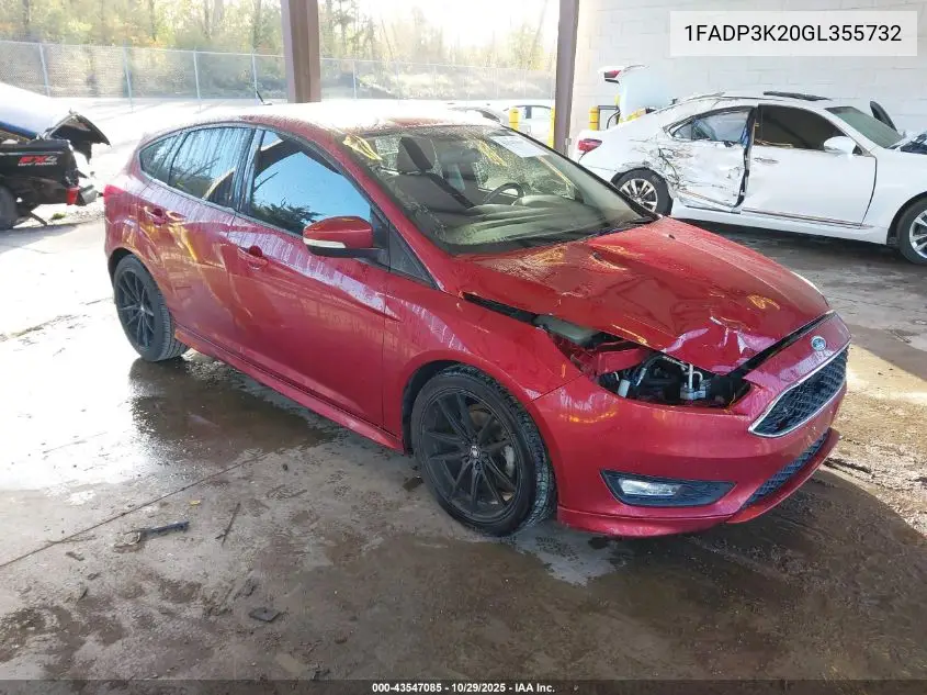1FADP3K20GL355732 2016 Ford Focus Se
