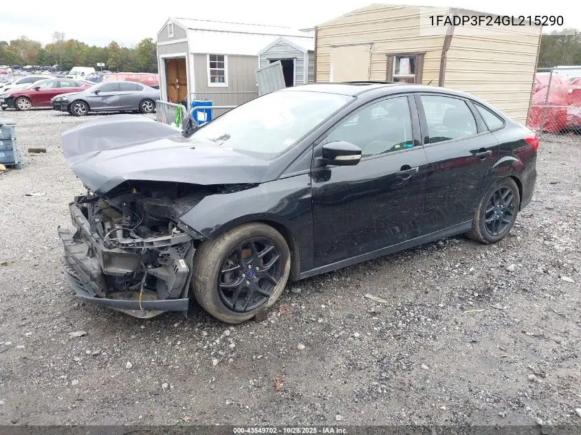 1FADP3F24GL215290 2016 Ford Focus Se