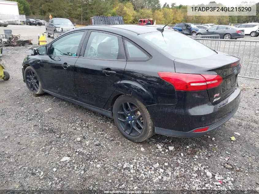 1FADP3F24GL215290 2016 Ford Focus Se