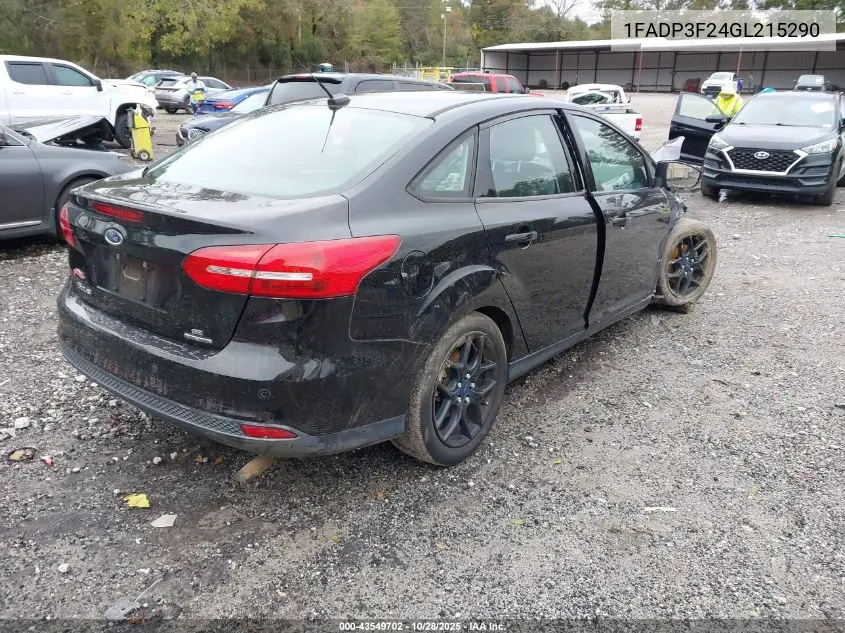 1FADP3F24GL215290 2016 Ford Focus Se