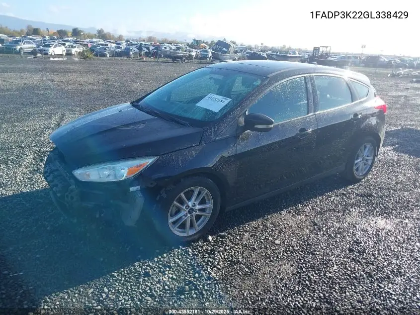 1FADP3K22GL338429 2016 Ford Focus Se