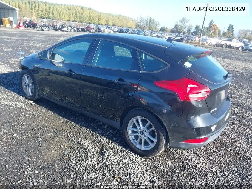 1FADP3K22GL338429 2016 Ford Focus Se