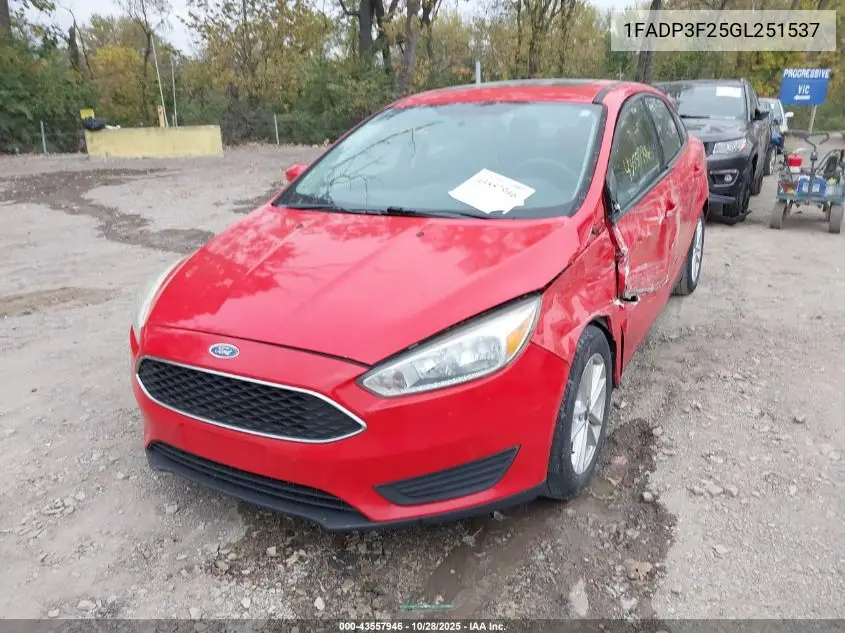 1FADP3F25GL251537 2016 Ford Focus Se
