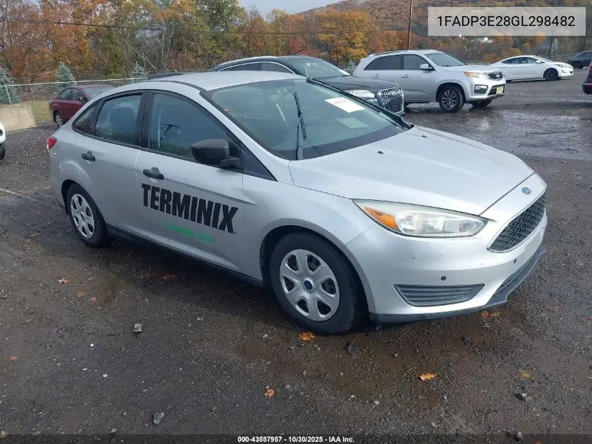 1FADP3E28GL298482 2016 Ford Focus S