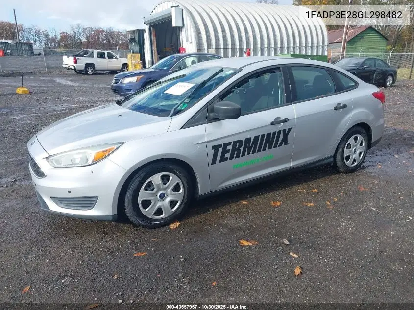 1FADP3E28GL298482 2016 Ford Focus S