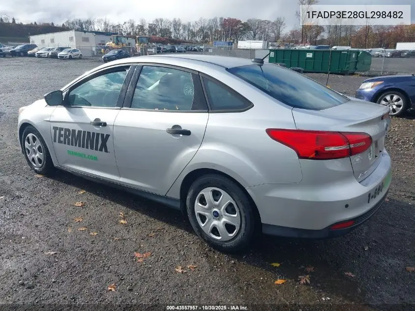 1FADP3E28GL298482 2016 Ford Focus S