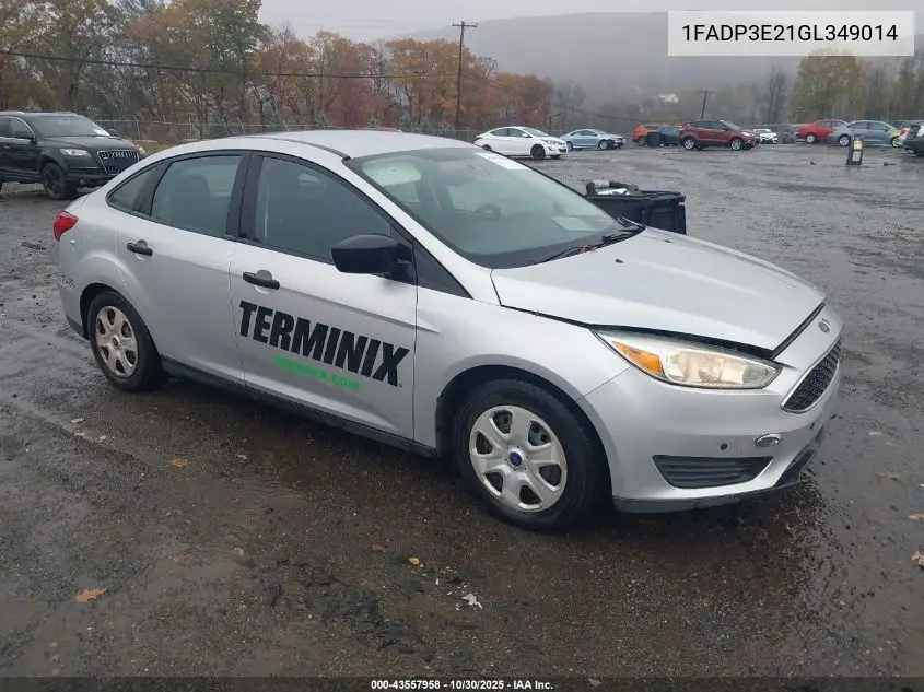 1FADP3E21GL349014 2016 Ford Focus S