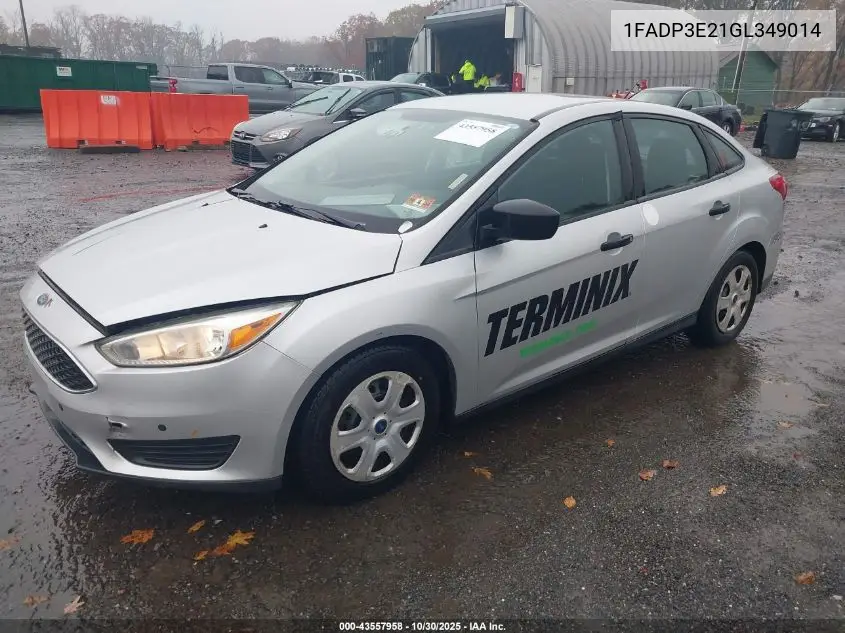 1FADP3E21GL349014 2016 Ford Focus S
