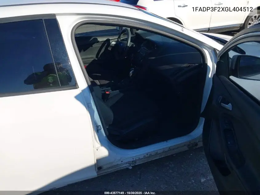 1FADP3F2XGL404512 2016 Ford Focus Se