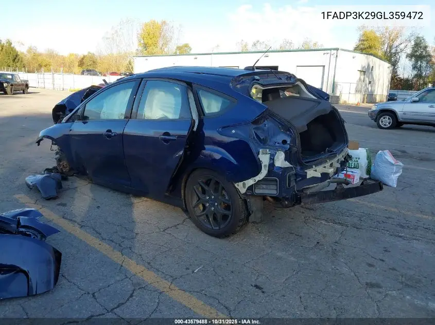 1FADP3K29GL359472 2016 Ford Focus Se