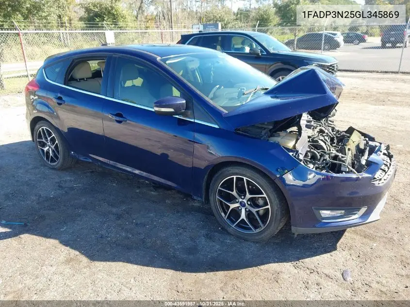 1FADP3N25GL345869 2016 Ford Focus Titanium