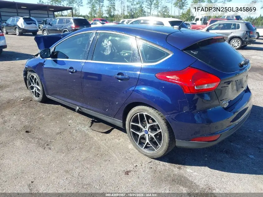1FADP3N25GL345869 2016 Ford Focus Titanium