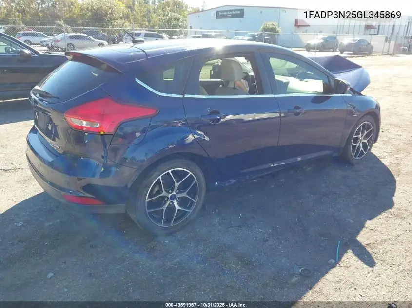 1FADP3N25GL345869 2016 Ford Focus Titanium