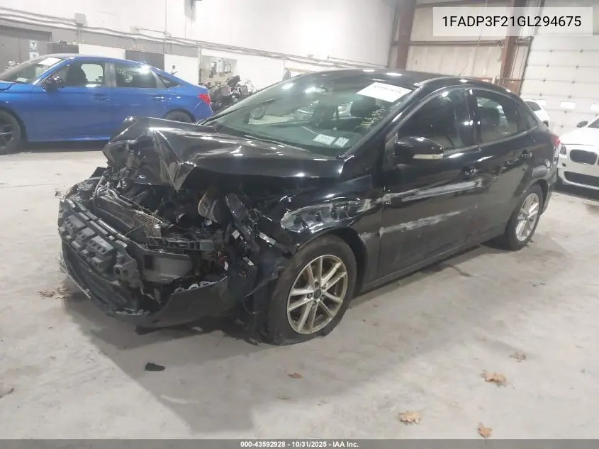 1FADP3F21GL294675 2016 Ford Focus Se