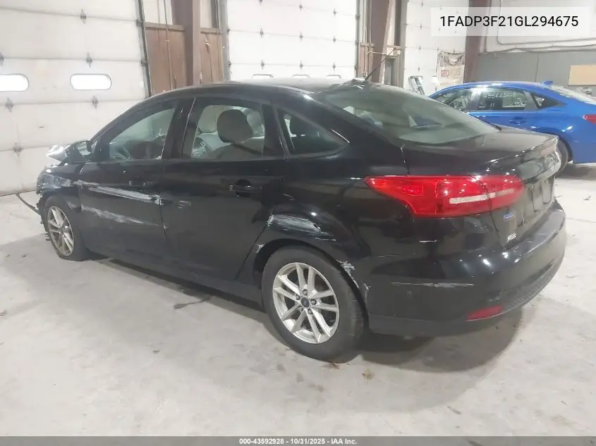 1FADP3F21GL294675 2016 Ford Focus Se