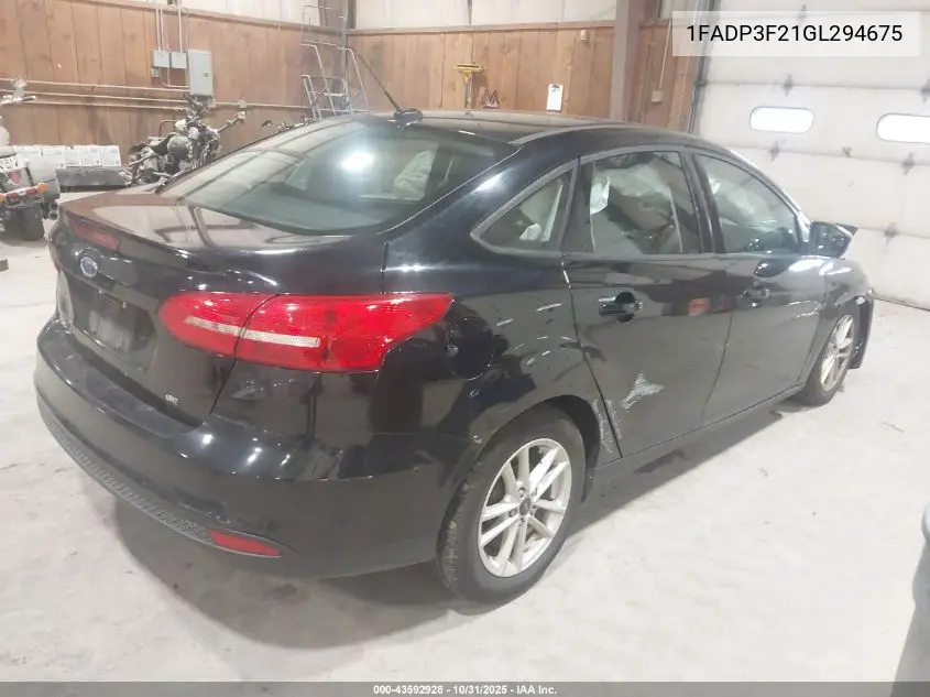 1FADP3F21GL294675 2016 Ford Focus Se