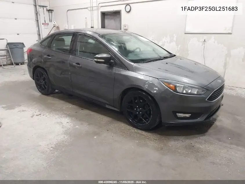1FADP3F25GL251683 2016 Ford Focus Se