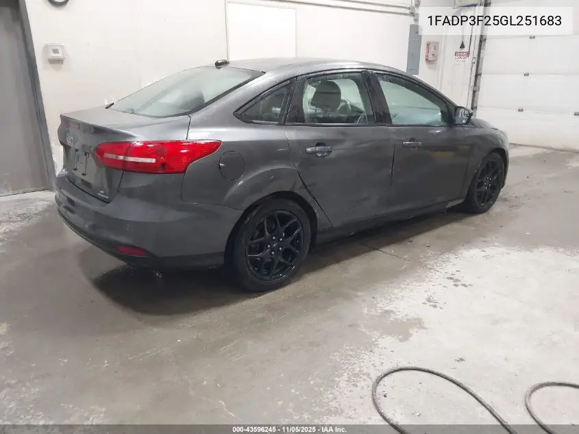 1FADP3F25GL251683 2016 Ford Focus Se