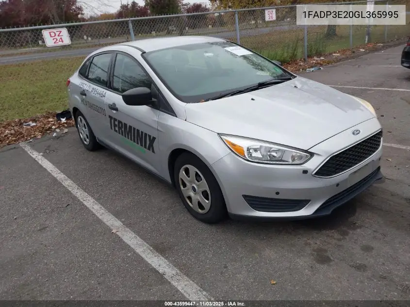 1FADP3E20GL365995 2016 Ford Focus S