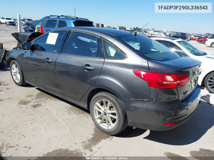 1FADP3F29GL336543 2016 Ford Focus Se