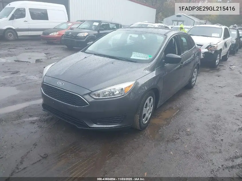 1FADP3E29GL215416 2016 Ford Focus S
