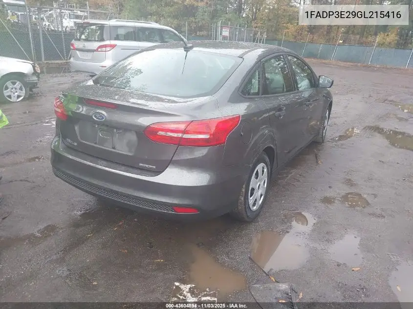1FADP3E29GL215416 2016 Ford Focus S