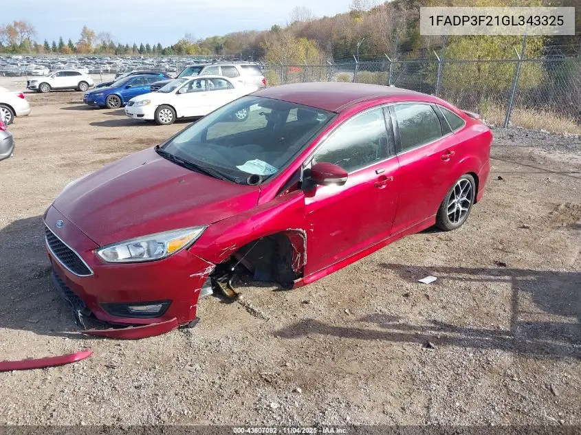 1FADP3F21GL343325 2016 Ford Focus Se