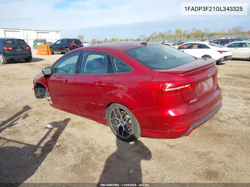 1FADP3F21GL343325 2016 Ford Focus Se