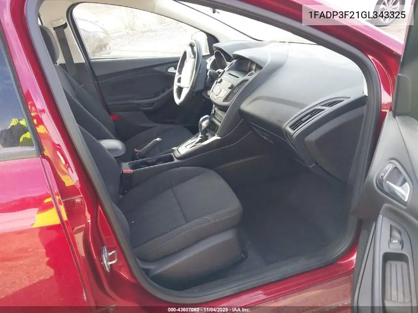 1FADP3F21GL343325 2016 Ford Focus Se