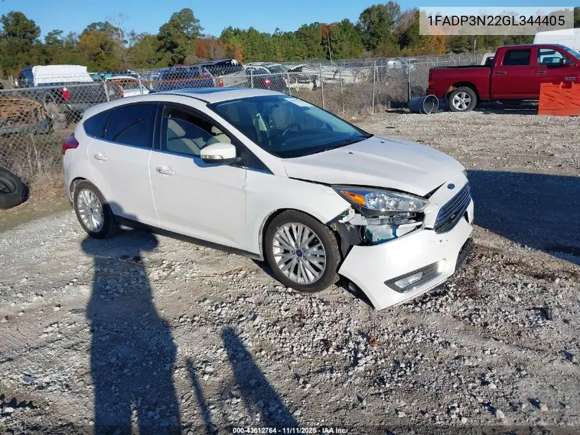 1FADP3N22GL344405 2016 Ford Focus Titanium