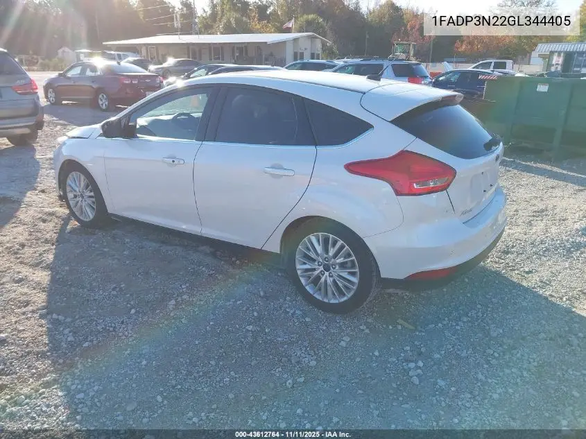 1FADP3N22GL344405 2016 Ford Focus Titanium