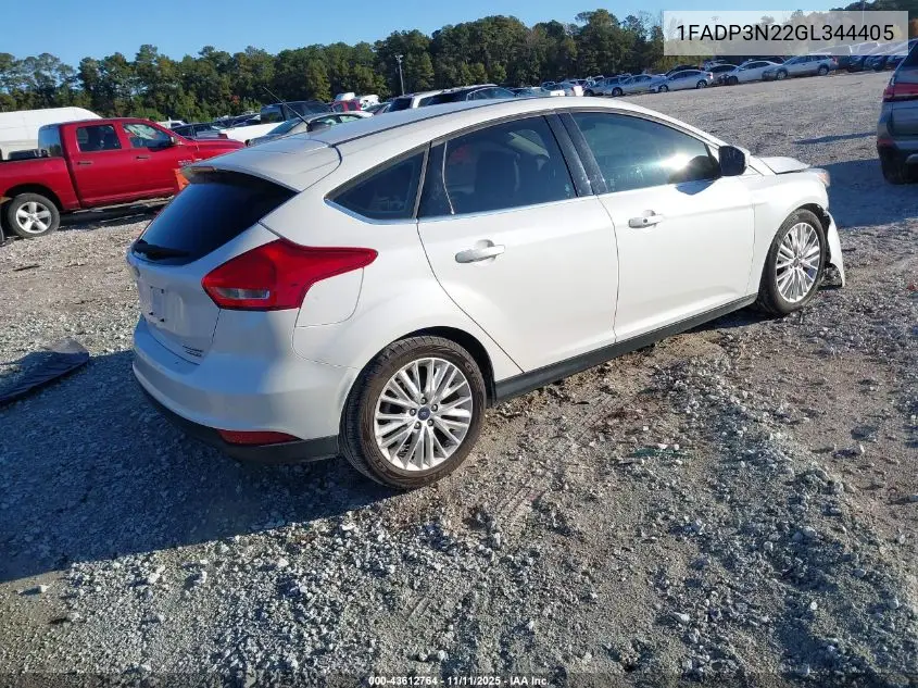 1FADP3N22GL344405 2016 Ford Focus Titanium