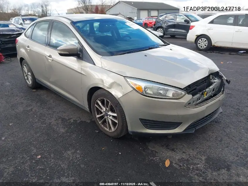 1FADP3F20GL247718 2016 Ford Focus Se