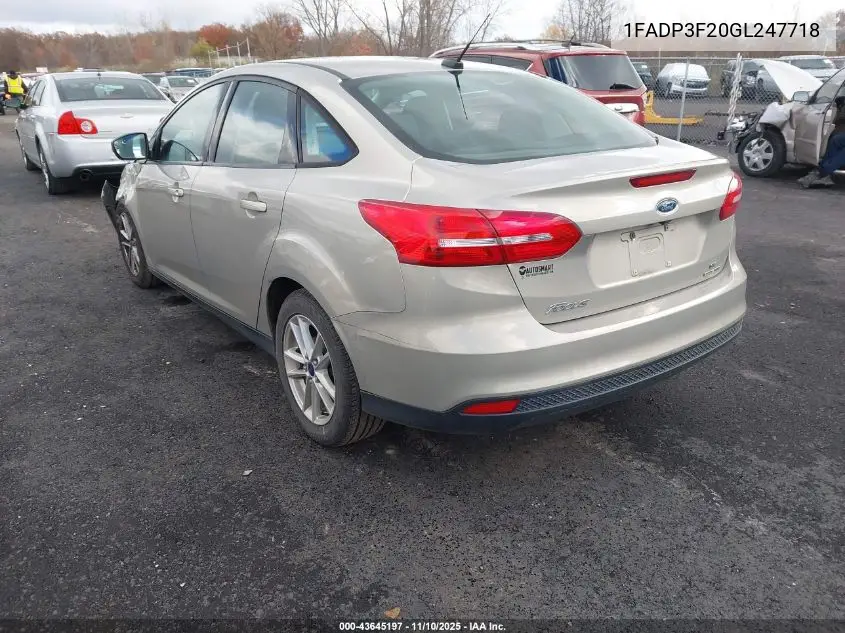 1FADP3F20GL247718 2016 Ford Focus Se