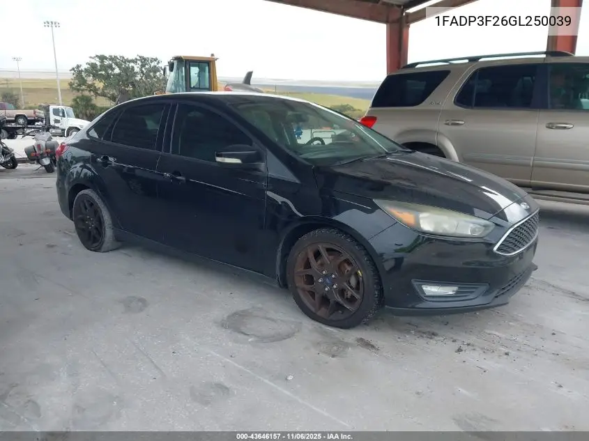 1FADP3F26GL250039 2016 Ford Focus Se