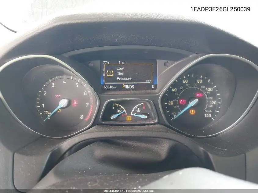 1FADP3F26GL250039 2016 Ford Focus Se
