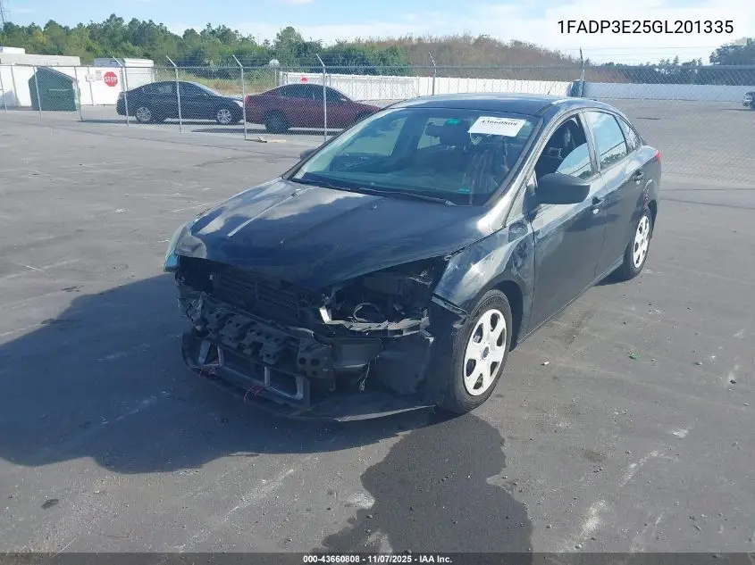 1FADP3E25GL201335 2016 Ford Focus S